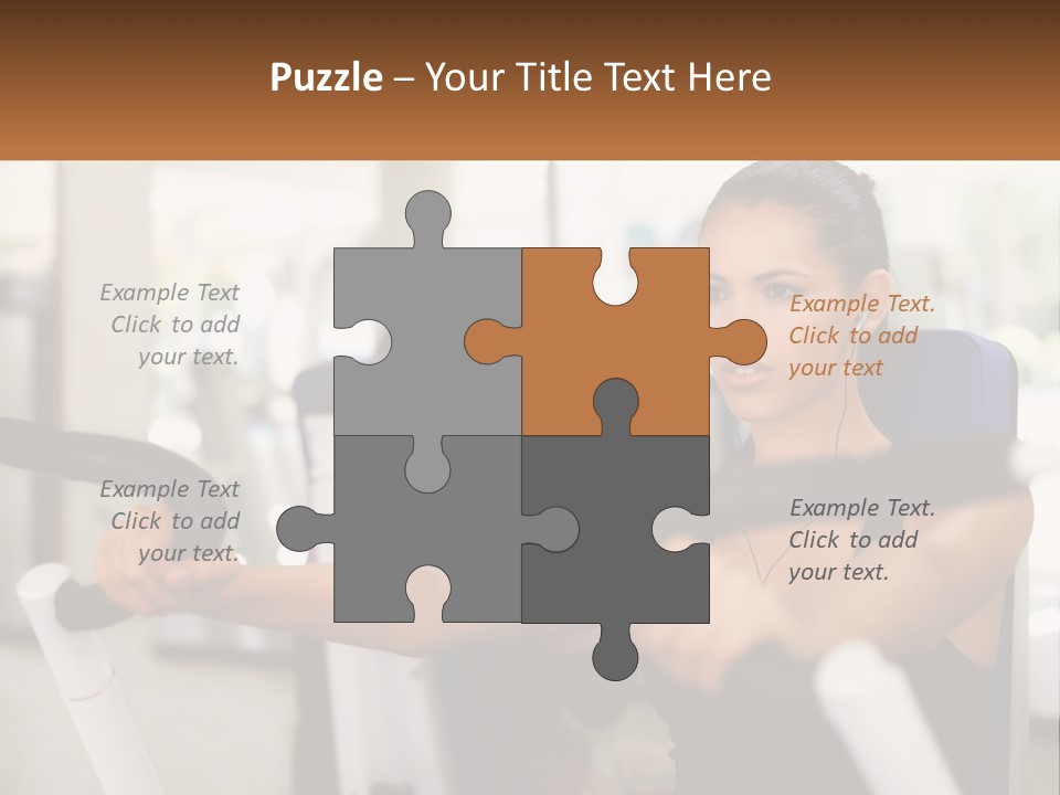 Girl In The Gym PowerPoint Template