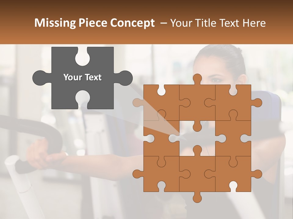 Girl In The Gym PowerPoint Template