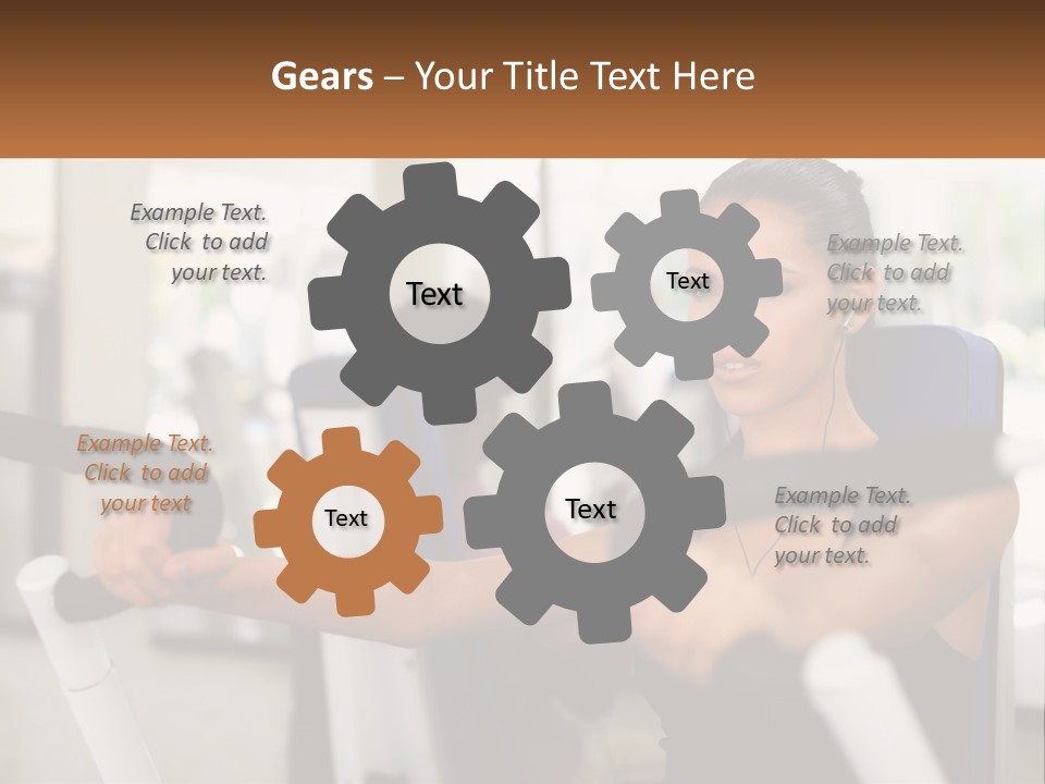 Girl In The Gym PowerPoint Template