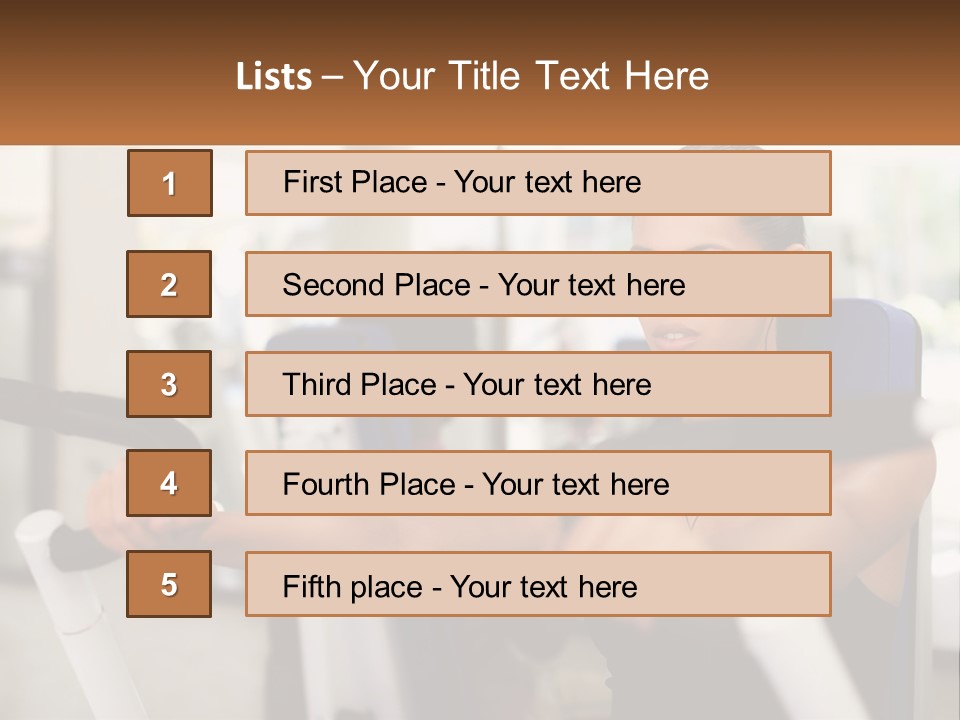 Girl In The Gym PowerPoint Template