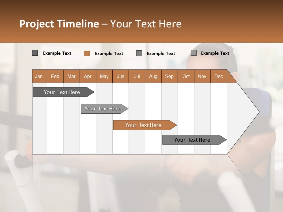 Girl In The Gym PowerPoint Template