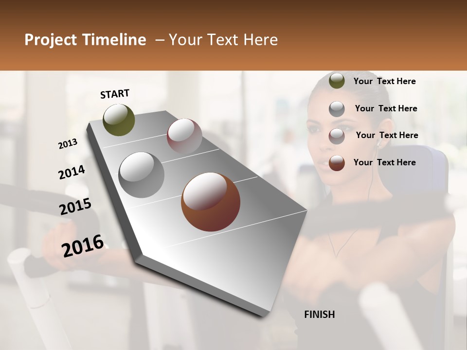 Girl In The Gym PowerPoint Template