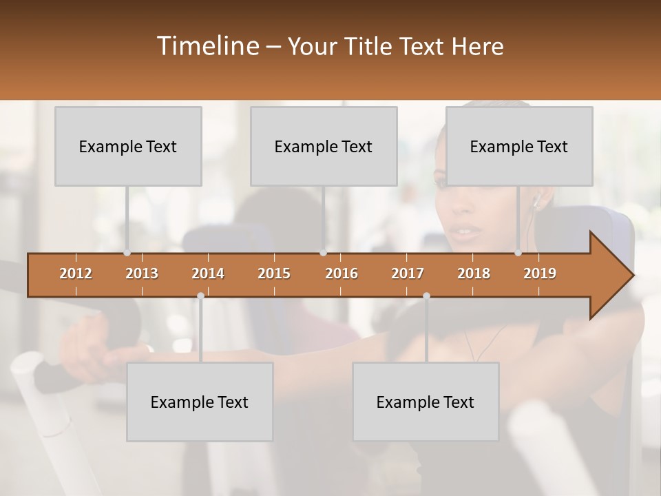 Girl In The Gym PowerPoint Template