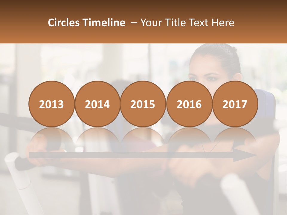 Girl In The Gym PowerPoint Template