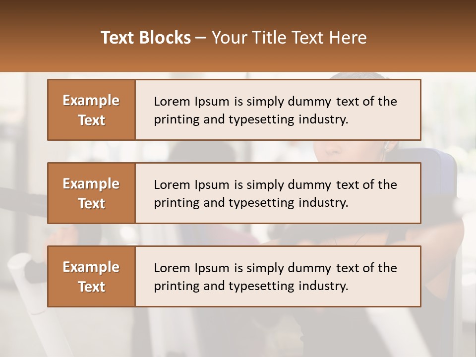 Girl In The Gym PowerPoint Template