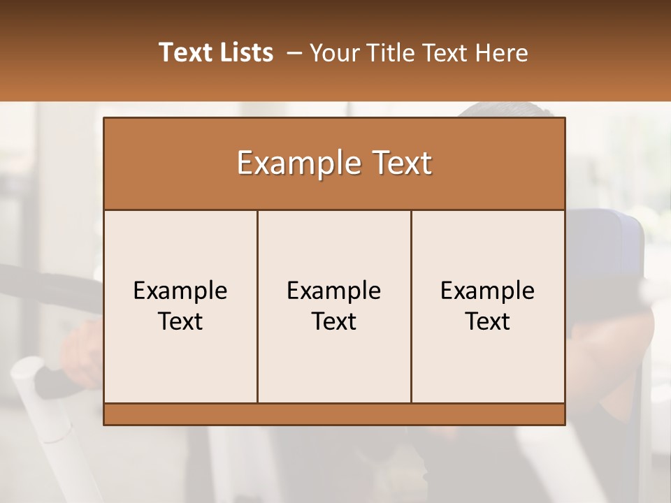 Girl In The Gym PowerPoint Template