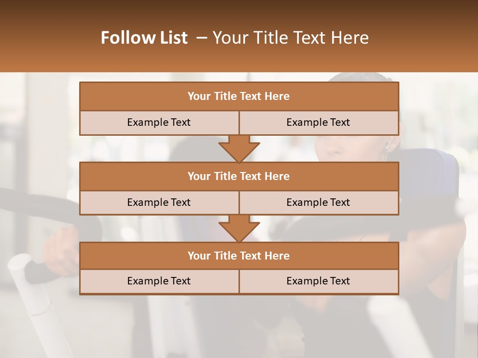 Girl In The Gym PowerPoint Template