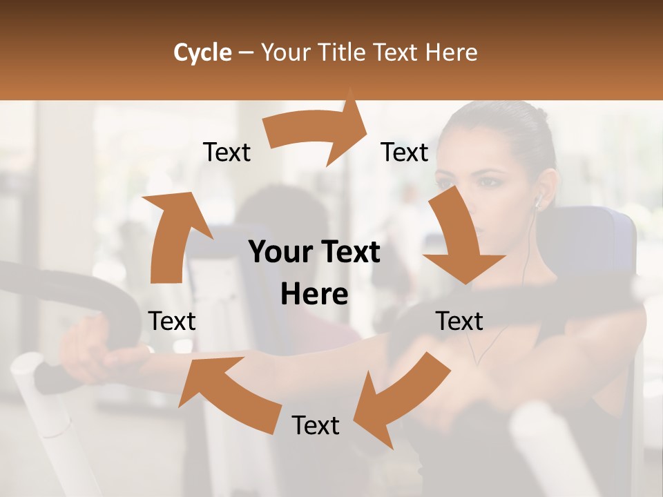 Girl In The Gym PowerPoint Template