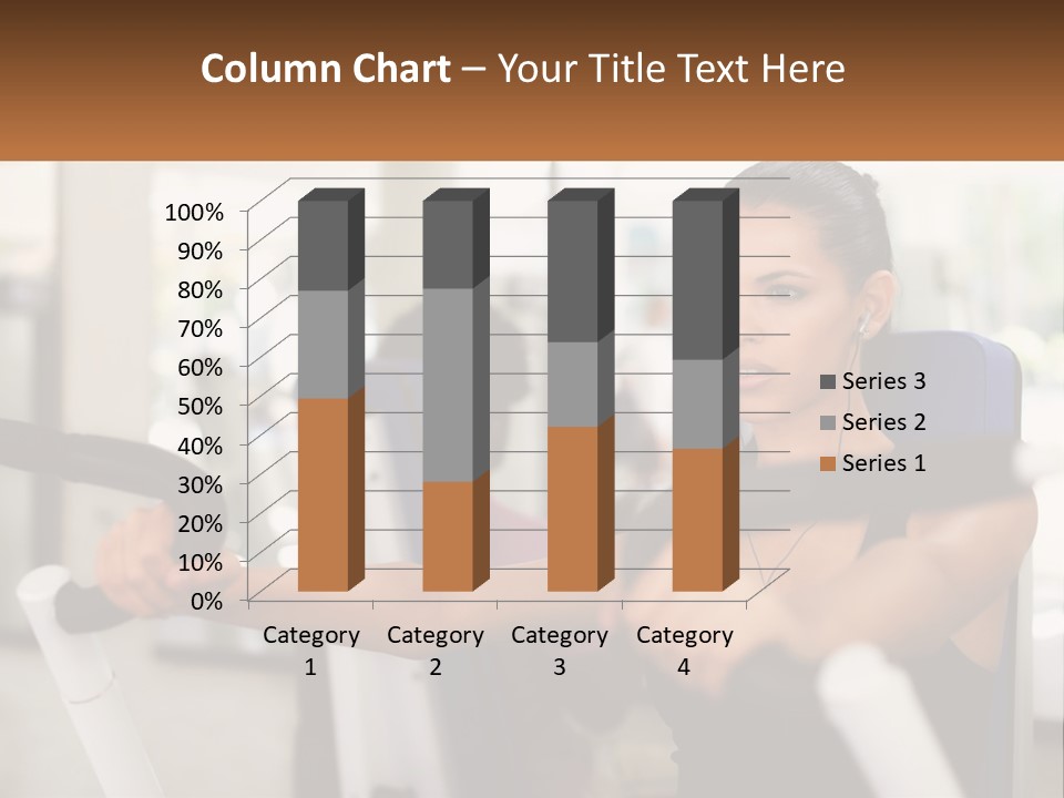 Girl In The Gym PowerPoint Template