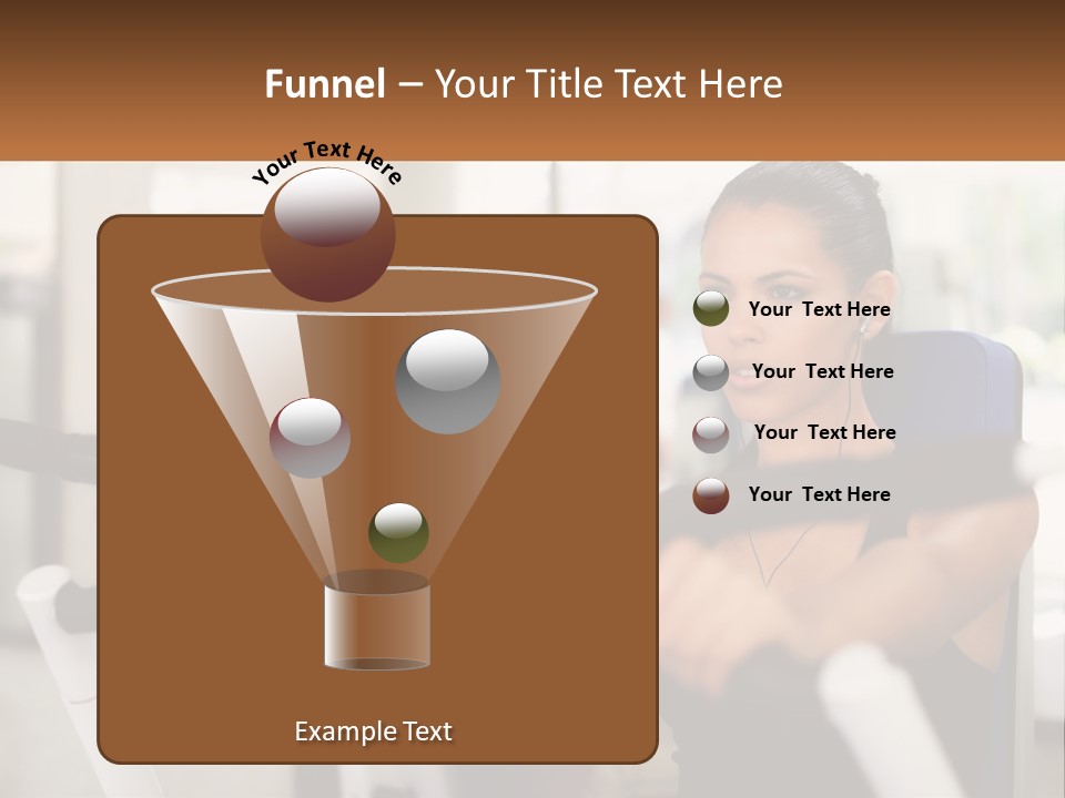 Girl In The Gym PowerPoint Template