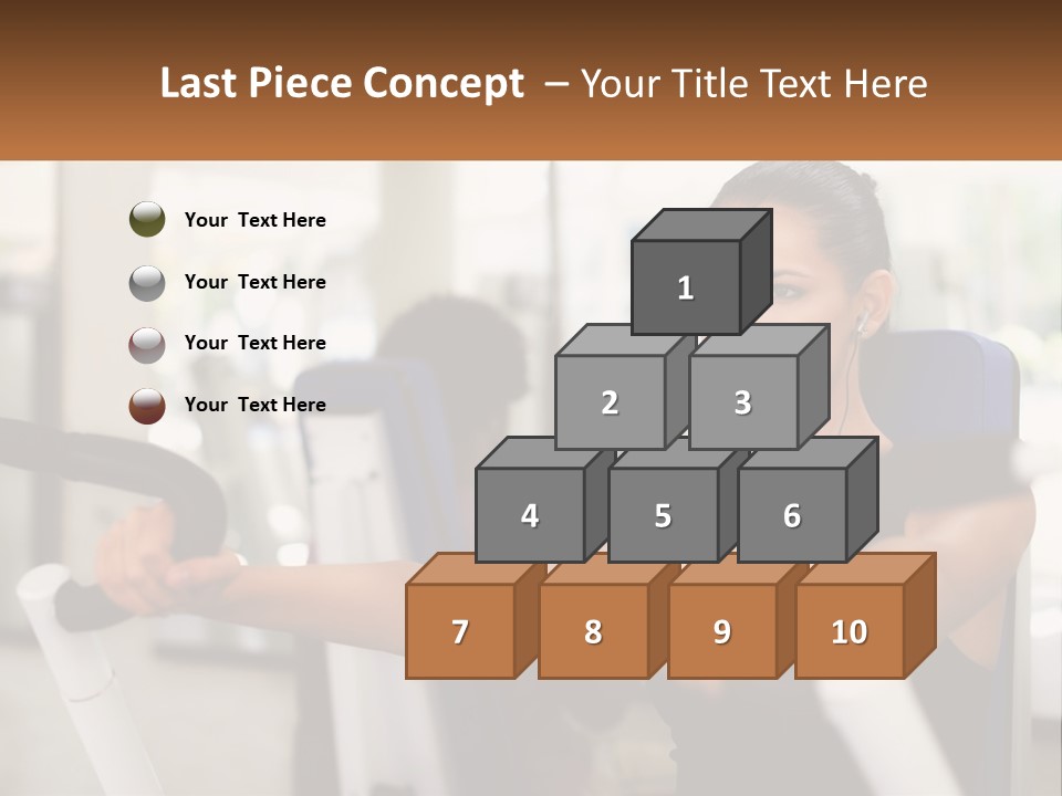 Girl In The Gym PowerPoint Template