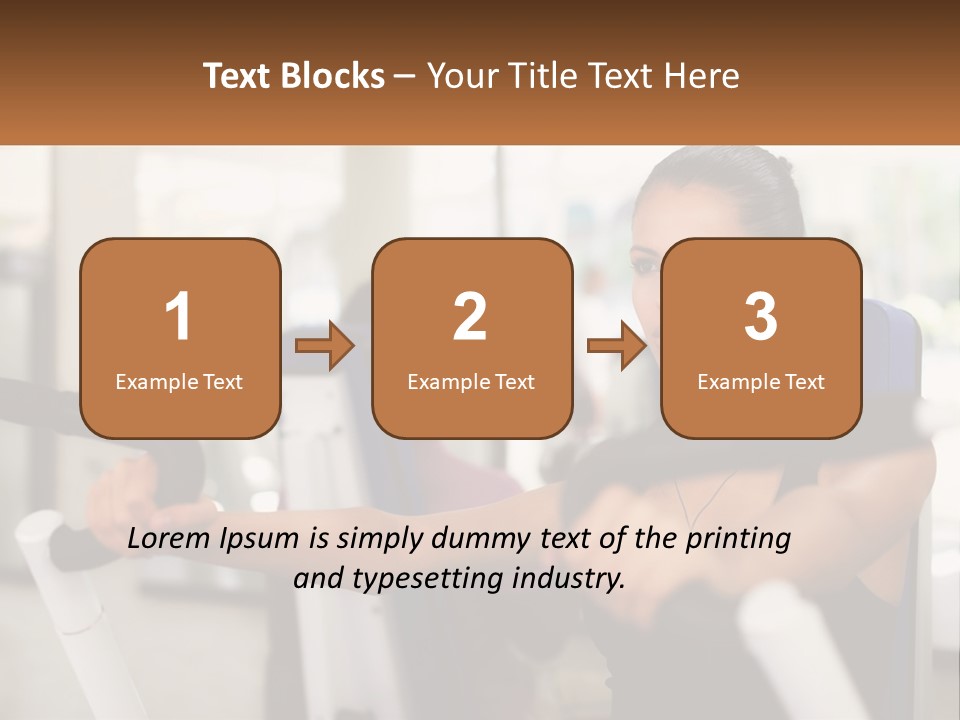 Girl In The Gym PowerPoint Template