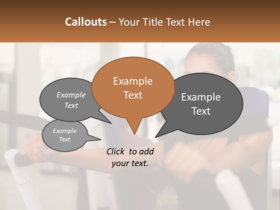 Girl In The Gym PowerPoint Template