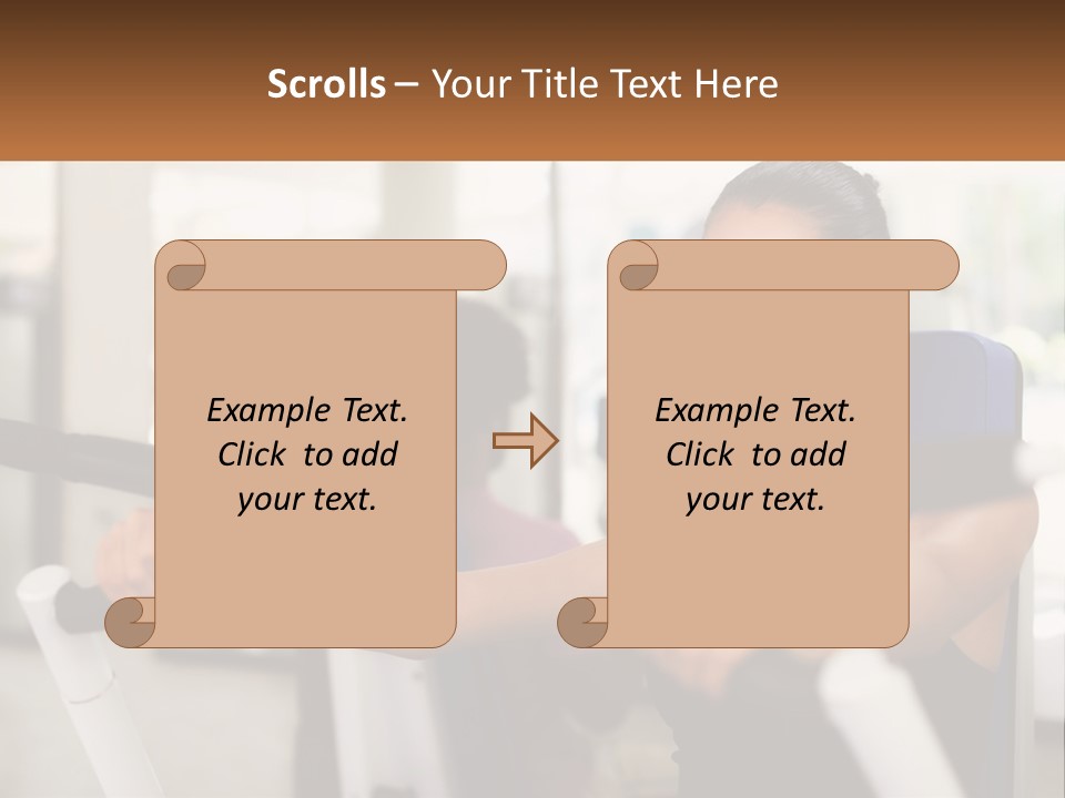 Girl In The Gym PowerPoint Template