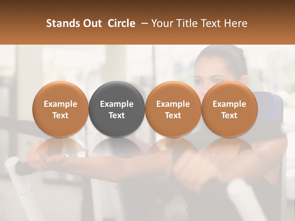 Girl In The Gym PowerPoint Template