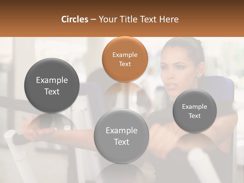 Girl In The Gym PowerPoint Template