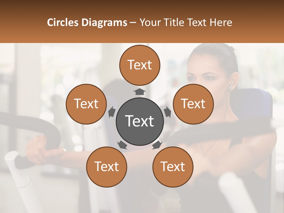 Girl In The Gym PowerPoint Template