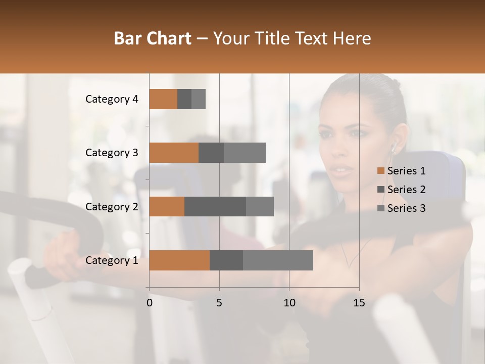 Girl In The Gym PowerPoint Template