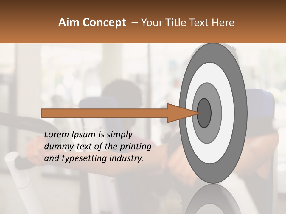 Girl In The Gym PowerPoint Template