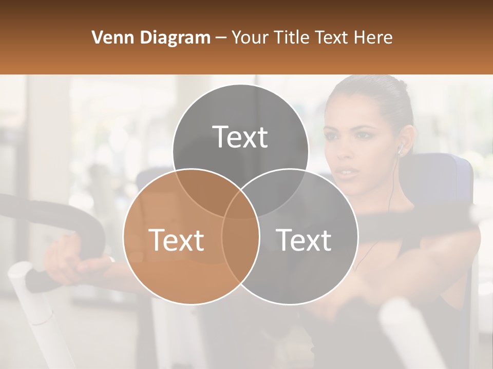 Girl In The Gym PowerPoint Template