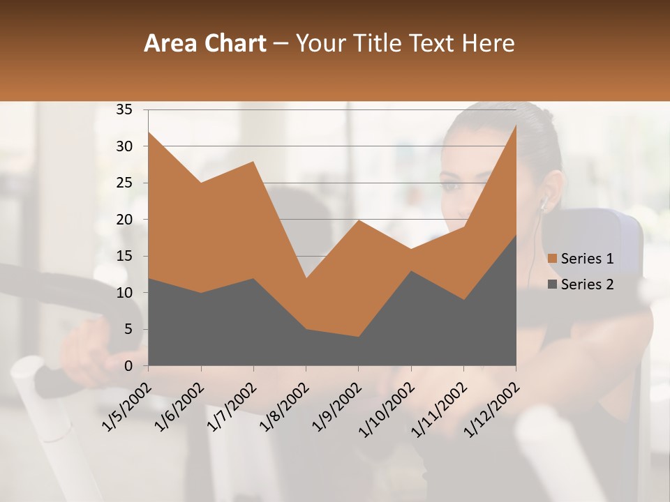 Girl In The Gym PowerPoint Template