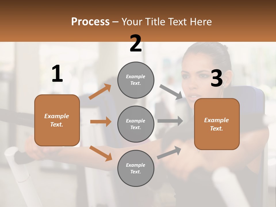 Girl In The Gym PowerPoint Template