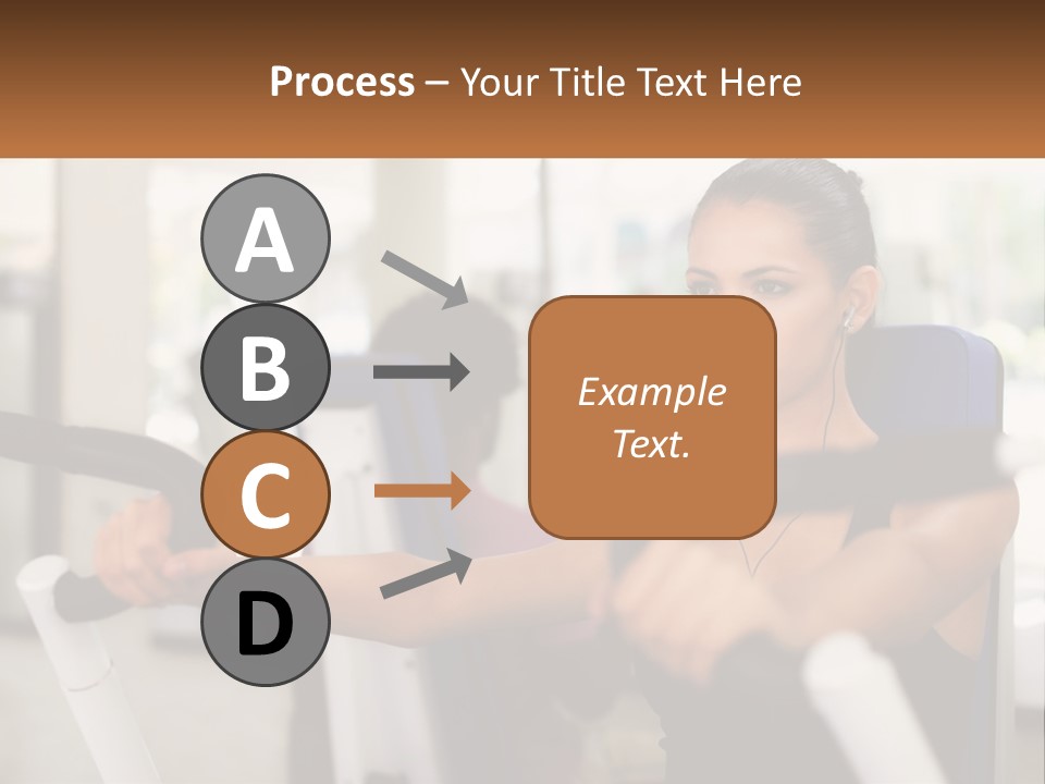 Girl In The Gym PowerPoint Template