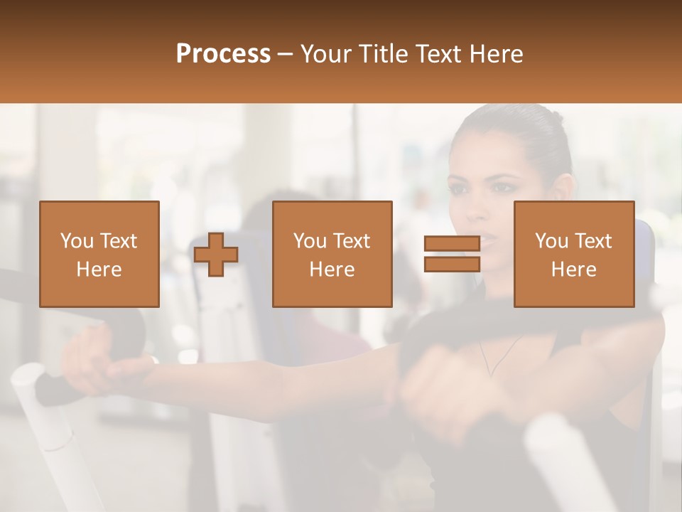 Girl In The Gym PowerPoint Template