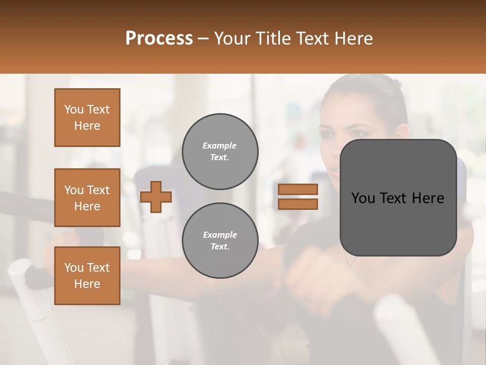 Girl In The Gym PowerPoint Template