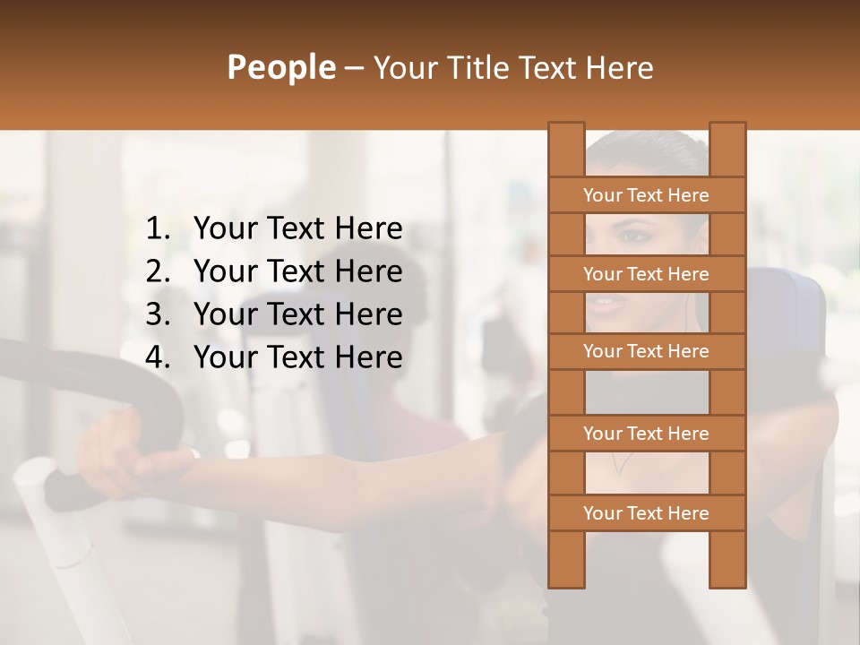 Girl In The Gym PowerPoint Template