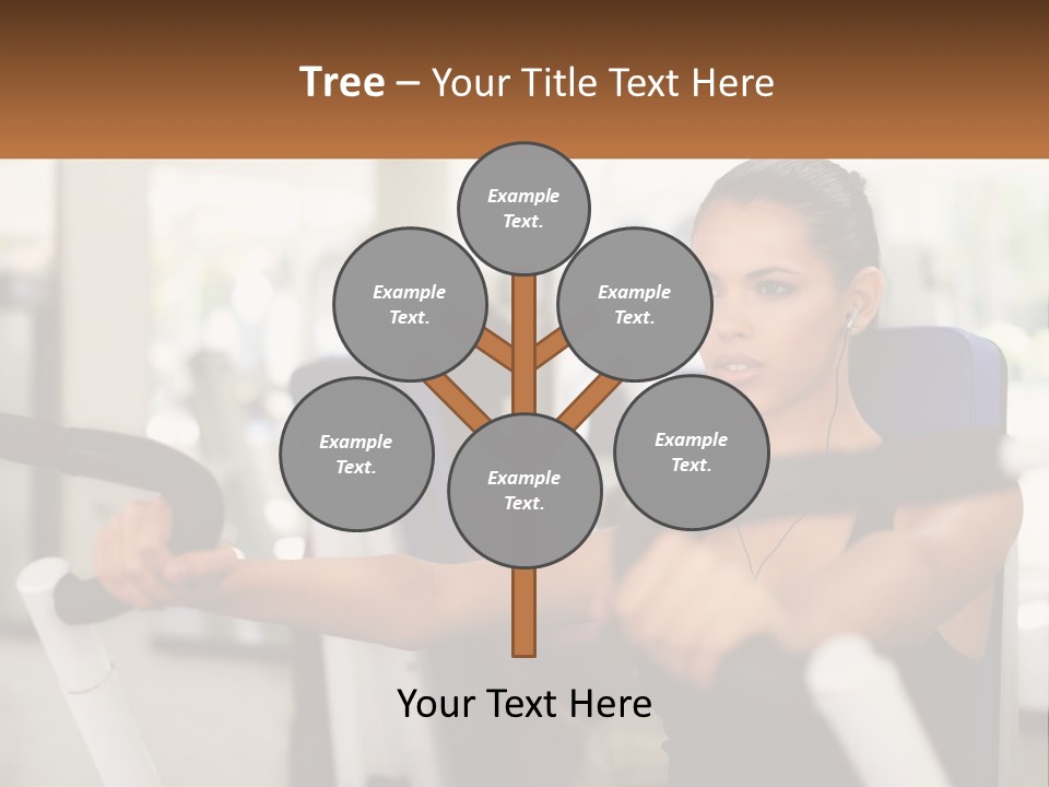 Girl In The Gym PowerPoint Template