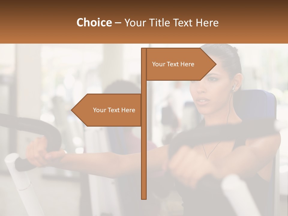 Girl In The Gym PowerPoint Template