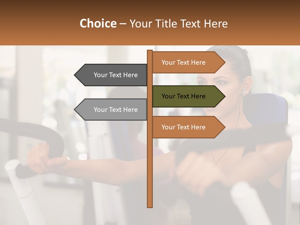 Girl In The Gym PowerPoint Template