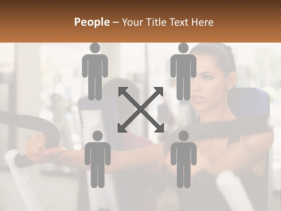 Girl In The Gym PowerPoint Template