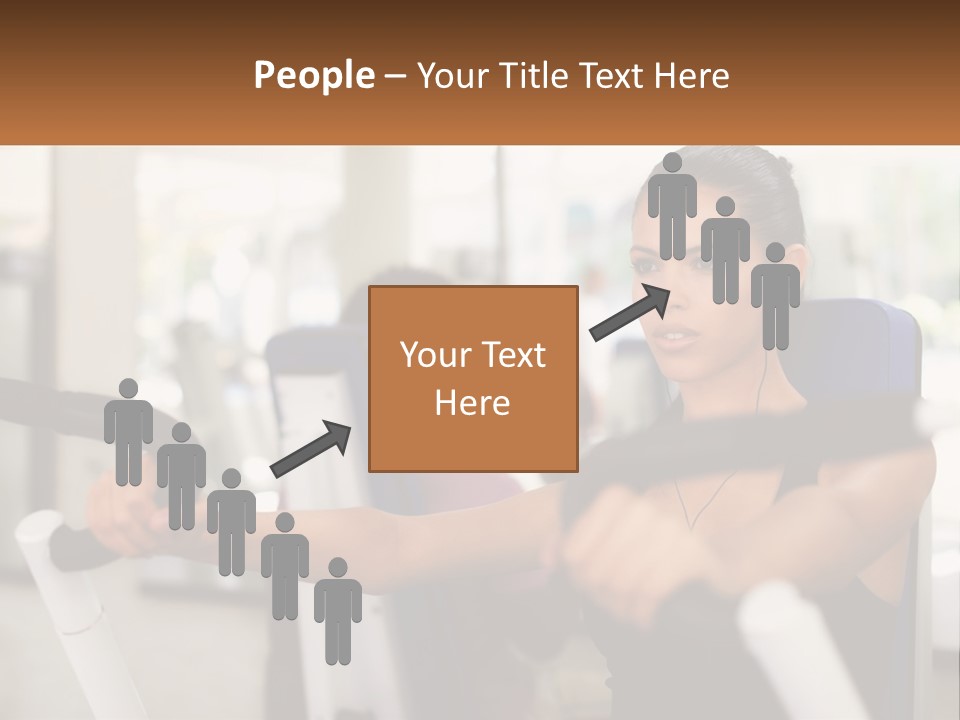 Girl In The Gym PowerPoint Template