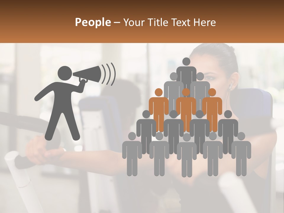 Girl In The Gym PowerPoint Template