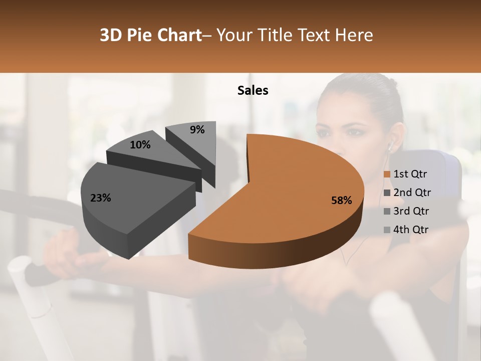 Girl In The Gym PowerPoint Template