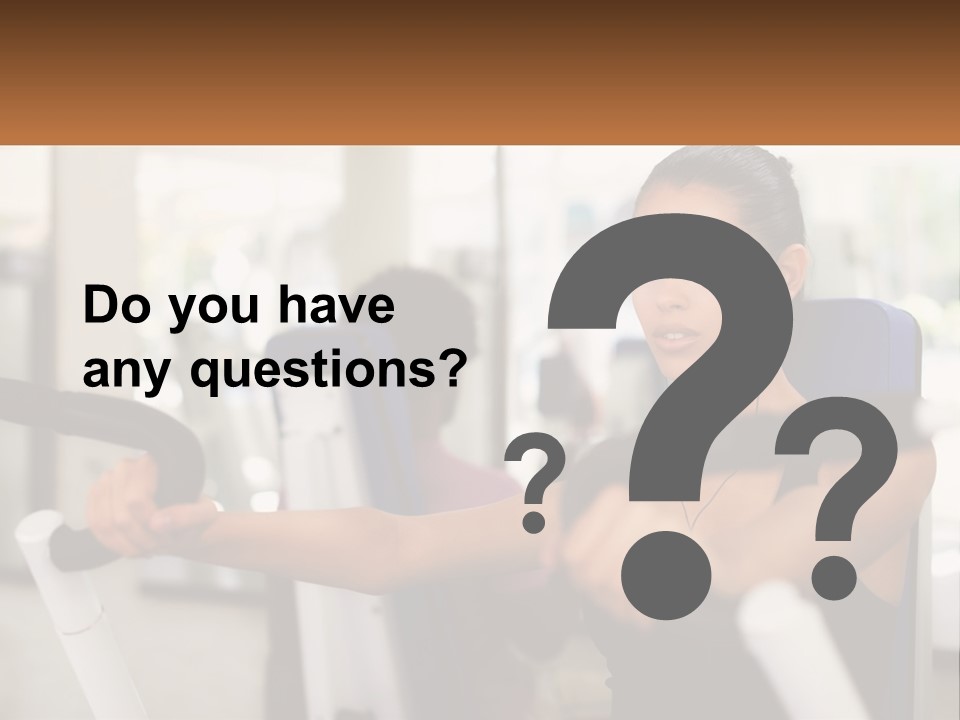 Girl In The Gym PowerPoint Template