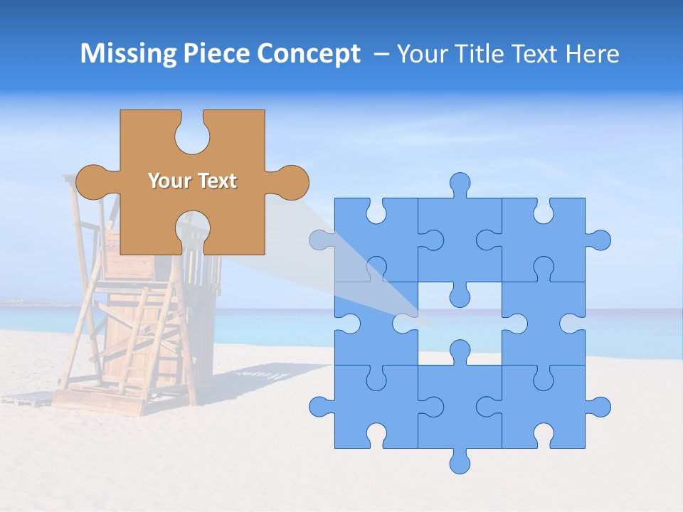 Rescue Tower By The Sea PowerPoint Template