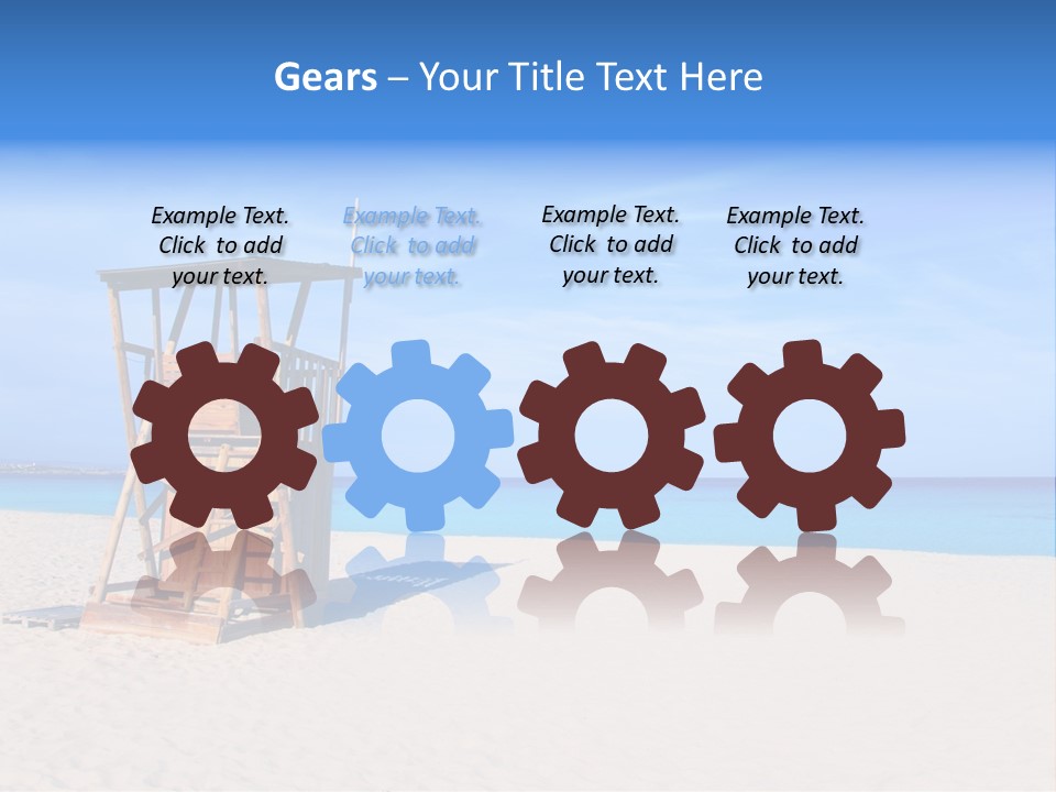 Rescue Tower By The Sea PowerPoint Template