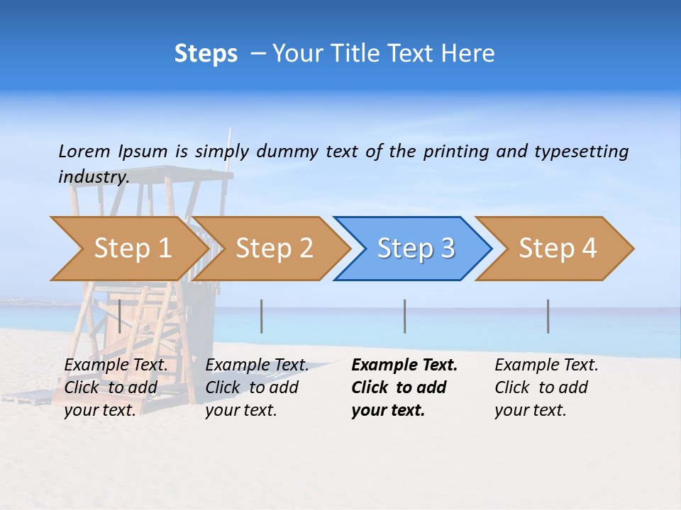Rescue Tower By The Sea PowerPoint Template