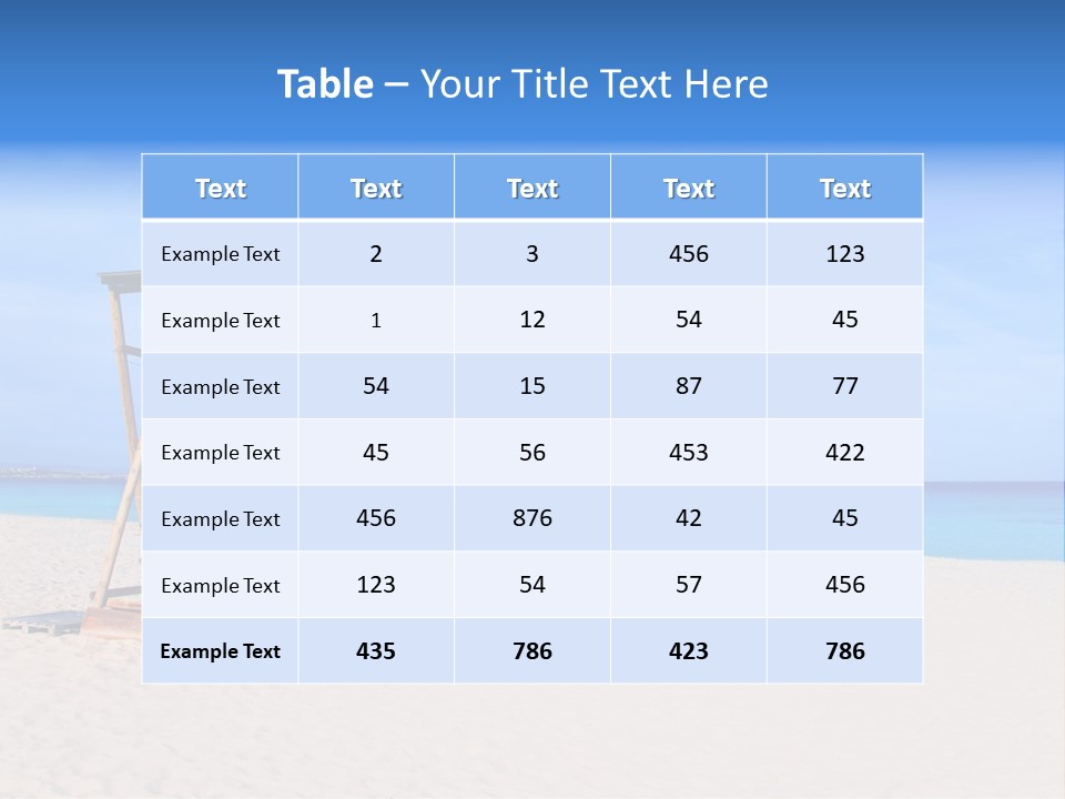 Rescue Tower By The Sea PowerPoint Template