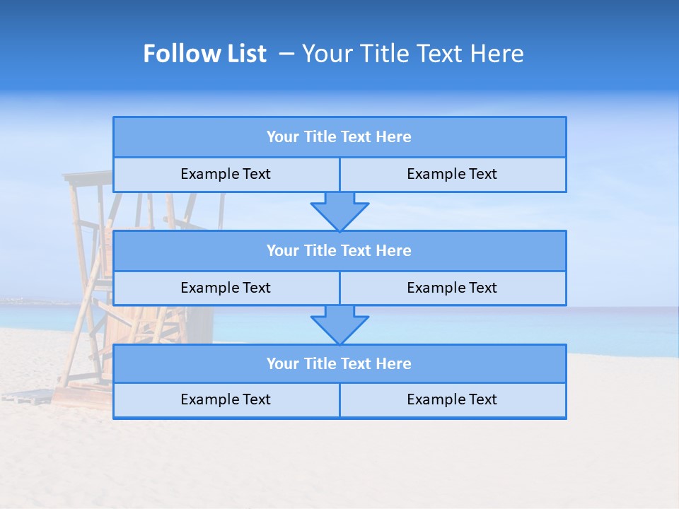 Rescue Tower By The Sea PowerPoint Template