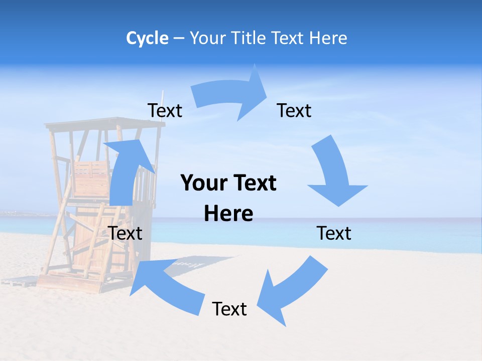 Rescue Tower By The Sea PowerPoint Template
