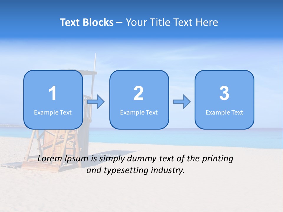 Rescue Tower By The Sea PowerPoint Template
