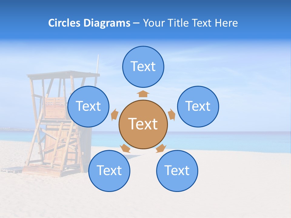 Rescue Tower By The Sea PowerPoint Template