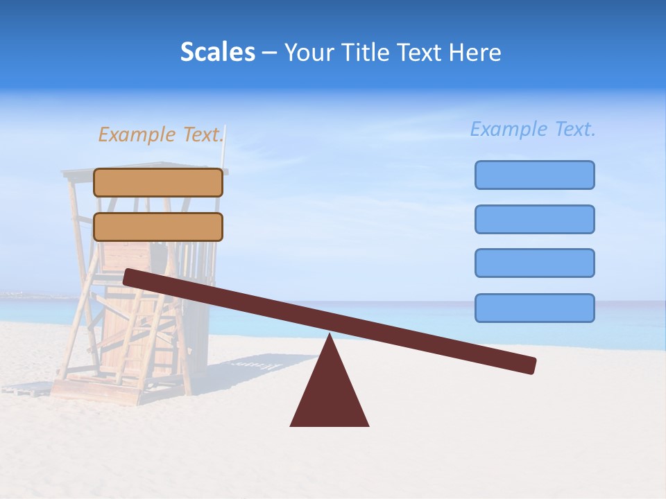 Rescue Tower By The Sea PowerPoint Template
