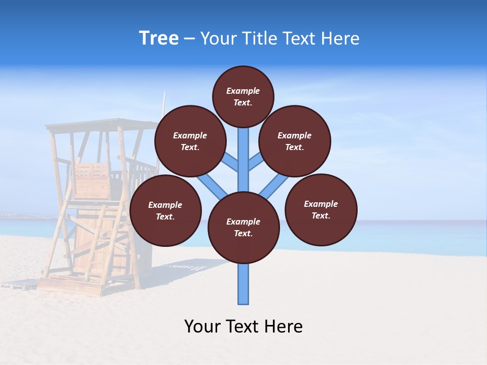Rescue Tower By The Sea PowerPoint Template
