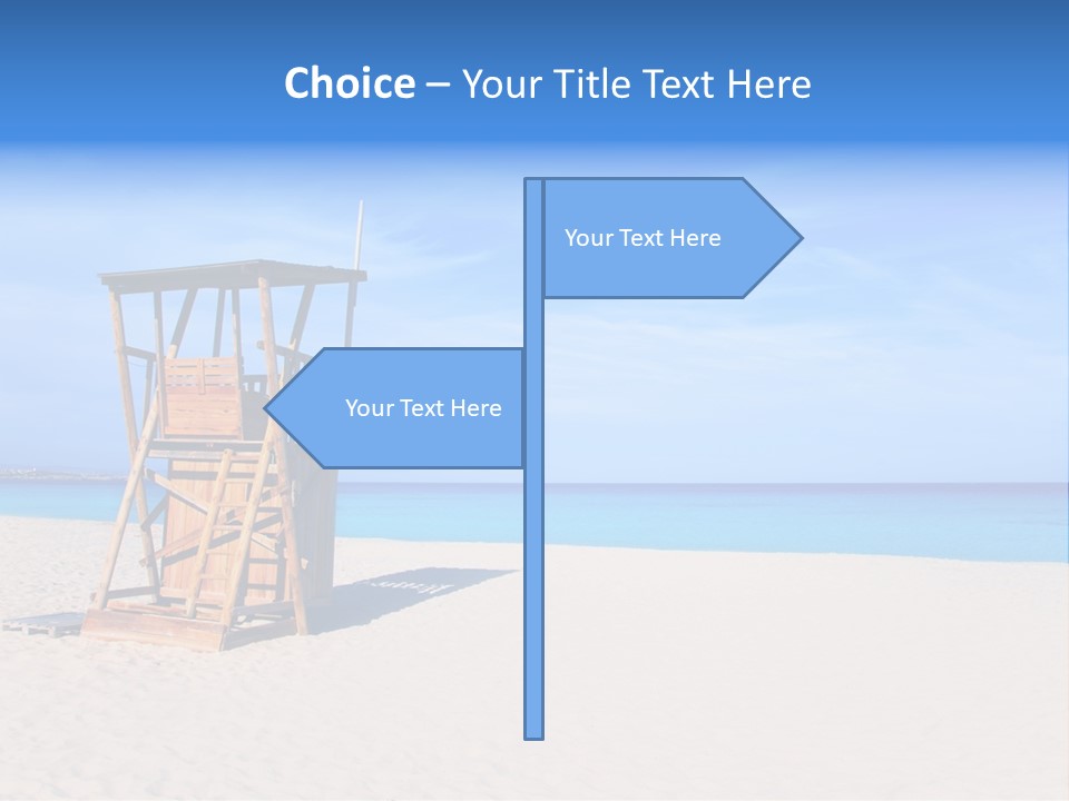 Rescue Tower By The Sea PowerPoint Template