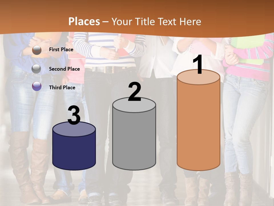 Group Of Students PowerPoint Template